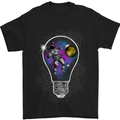 Zero Gravity Astronaut Space Universe Mens T-Shirt Cotton Gildan Black