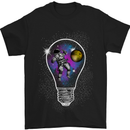 Zero Gravity Astronaut Space Universe Mens T-Shirt Cotton Gildan Black