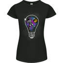 Zero Gravity Astronaut Space Universe Womens Petite Cut T-Shirt Black