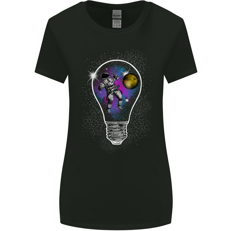 Zero Gravity Astronaut Space Universe Womens Wider Cut T-Shirt Black