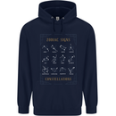 Zodiac Sign Constellations Childrens Kids Hoodie Navy Blue
