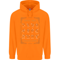Zodiac Sign Constellations Childrens Kids Hoodie Orange