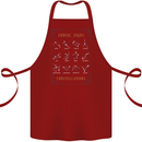 Zodiac Sign Constellations Cotton Apron 100% Organic Maroon