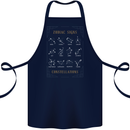 Zodiac Sign Constellations Cotton Apron 100% Organic Navy Blue