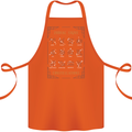 Zodiac Sign Constellations Cotton Apron 100% Organic Orange