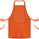 Zodiac Sign Constellations Cotton Apron 100% Organic Orange