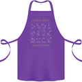 Zodiac Sign Constellations Cotton Apron 100% Organic Purple