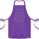Zodiac Sign Constellations Cotton Apron 100% Organic Purple