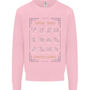 Zodiac Sign Constellations Kids Sweatshirt Jumper Light Pink