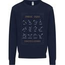 Zodiac Sign Constellations Kids Sweatshirt Jumper Navy Blue