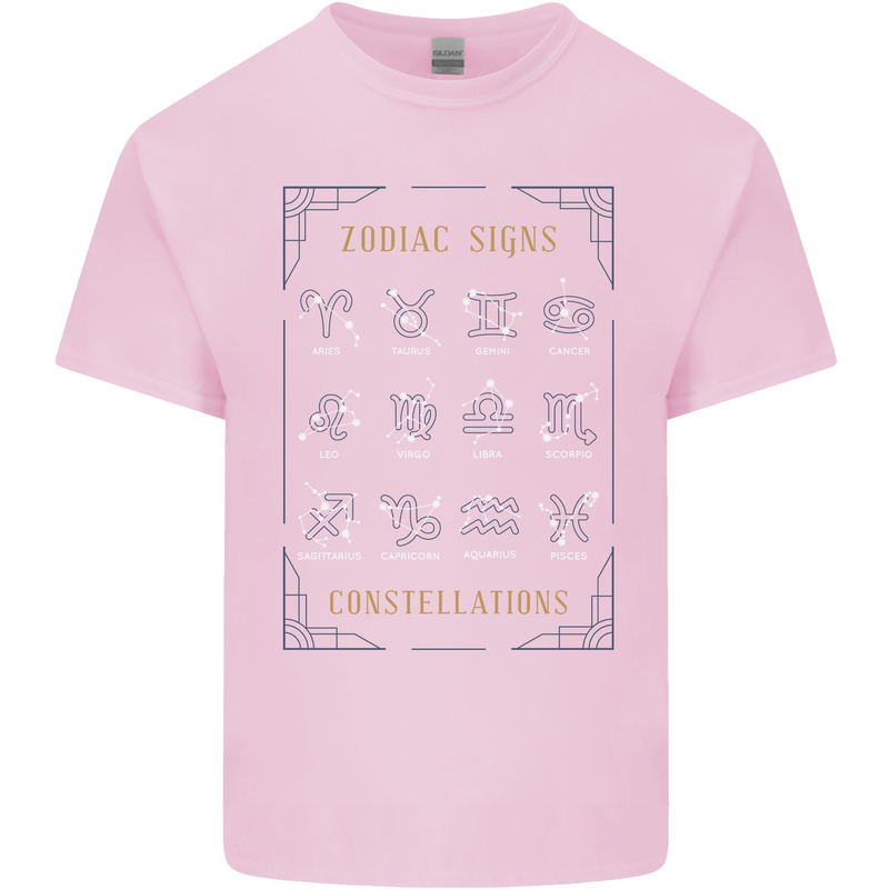 Zodiac Sign Constellations Kids T-Shirt Childrens Light Pink
