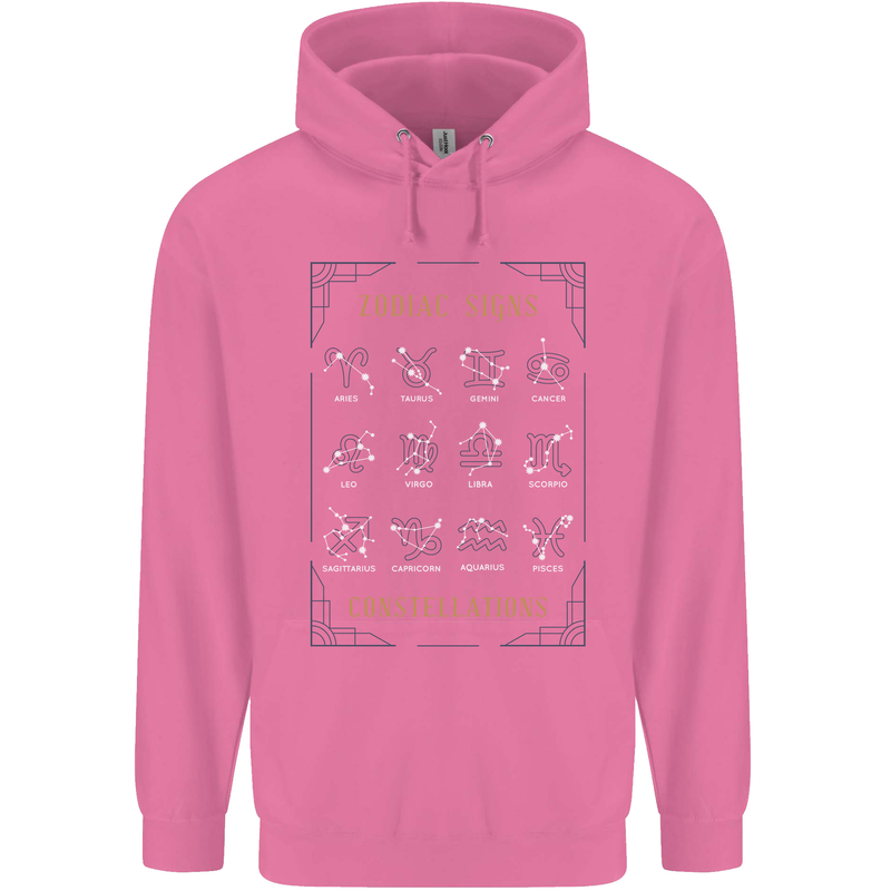 Zodiac Sign Constellations Mens 80% Cotton Hoodie Azelea