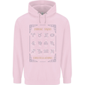 Zodiac Sign Constellations Mens 80% Cotton Hoodie Light Pink