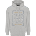Zodiac Sign Constellations Mens 80% Cotton Hoodie Sports Grey