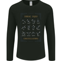 Zodiac Sign Constellations Mens Long Sleeve T-Shirt Black