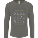 Zodiac Sign Constellations Mens Long Sleeve T-Shirt Charcoal
