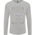 Zodiac Sign Constellations Mens Long Sleeve T-Shirt Sports Grey