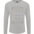 Zodiac Sign Constellations Mens Long Sleeve T-Shirt Sports Grey
