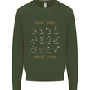 Zodiac Sign Constellations Mens Sweatshirt Jumper Forest Green
