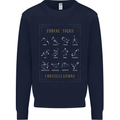 Zodiac Sign Constellations Mens Sweatshirt Jumper Navy Blue