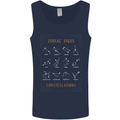 Zodiac Sign Constellations Mens Vest Tank Top Navy Blue