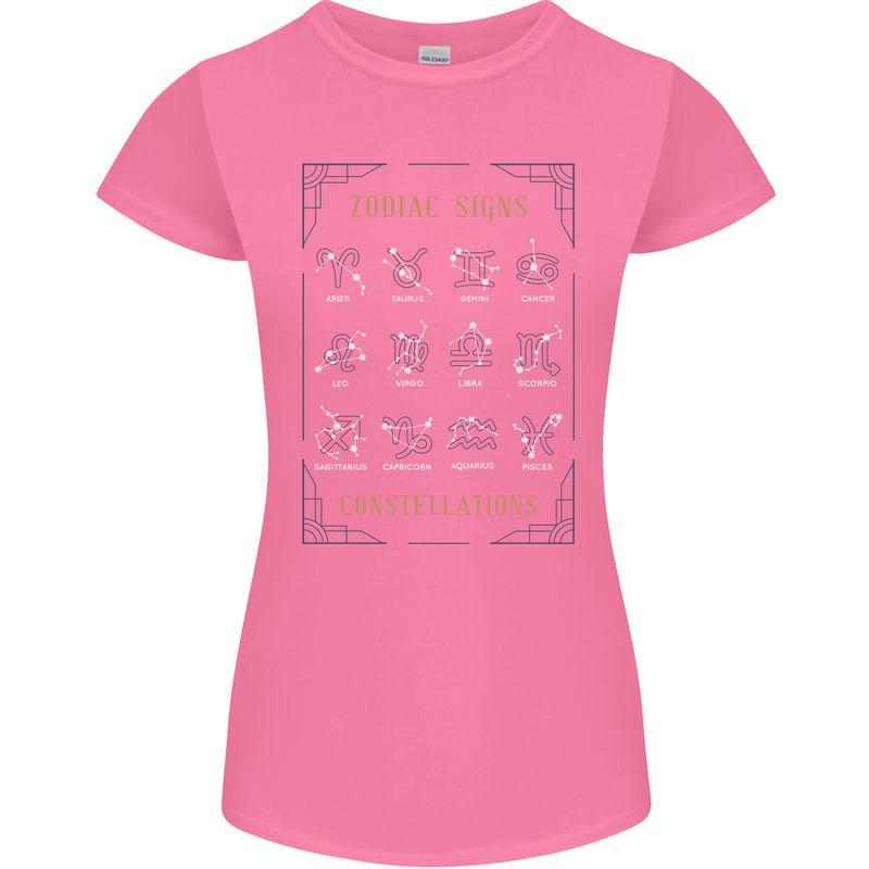 Zodiac Sign Constellations Womens Petite Cut T-Shirt Azalea