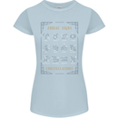 Zodiac Sign Constellations Womens Petite Cut T-Shirt Light Blue
