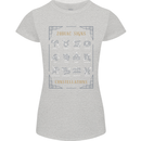 Zodiac Sign Constellations Womens Petite Cut T-Shirt Sports Grey