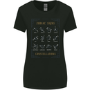Zodiac Sign Constellations Womens Wider Cut T-Shirt Black