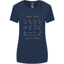Zodiac Sign Constellations Womens Wider Cut T-Shirt Navy Blue