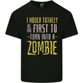 Zombie Apocalypse Funny Halloween Quote Mens Cotton T-Shirt Tee Top Black