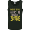 Zombie Apocalypse Funny Halloween Quote Mens Vest Tank Top Black