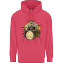 Zombie Cat Drummer Childrens Kids Hoodie Heliconia