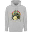Zombie Cat Drummer Childrens Kids Hoodie Sports Grey