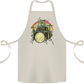 Zombie Cat Drummer Cotton Apron 100% Organic Natural