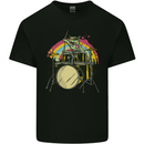 Zombie Cat Drummer Kids T-Shirt Childrens Black