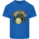 Zombie Cat Drummer Kids T-Shirt Childrens Royal Blue