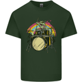 Zombie Cat Drummer Mens Cotton T-Shirt Tee Top Forest Green