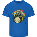 Zombie Cat Drummer Mens Cotton T-Shirt Tee Top Royal Blue