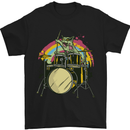 Zombie Cat Drummer Mens T-Shirt Cotton Gildan Black