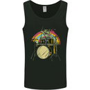 Zombie Cat Drummer Mens Vest Tank Top Black