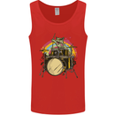 Zombie Cat Drummer Mens Vest Tank Top Red