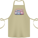 Zombie Cat Rabbit Bear Halloween Gothic Cotton Apron 100% Organic Khaki