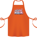 Zombie Cat Rabbit Bear Halloween Gothic Cotton Apron 100% Organic Orange