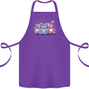 Zombie Cat Rabbit Bear Halloween Gothic Cotton Apron 100% Organic Purple