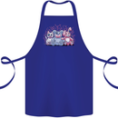 Zombie Cat Rabbit Bear Halloween Gothic Cotton Apron 100% Organic Royal Blue