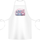 Zombie Cat Rabbit Bear Halloween Gothic Cotton Apron 100% Organic White