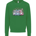 Zombie Cat Rabbit Bear Halloween Gothic Kids Sweatshirt Jumper Irish Green