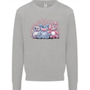 Zombie Cat Rabbit Bear Halloween Gothic Kids Sweatshirt Jumper Sports Grey