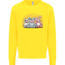 Zombie Cat Rabbit Bear Halloween Gothic Kids Sweatshirt Jumper Yellow